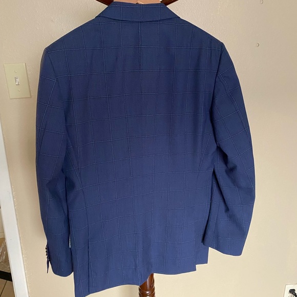 SUITSUPPLY Washington Blue Suit with Vest size 44 great condition - Picture 2 of 7